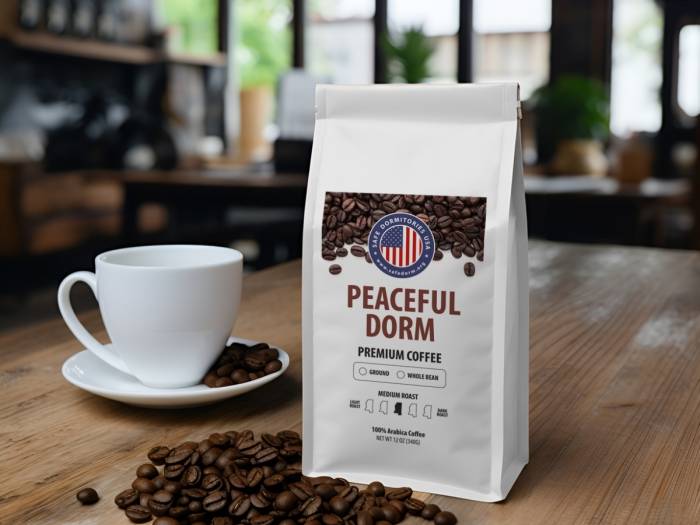 [Order Peaceful Dorm Coffee today and make a difference.]