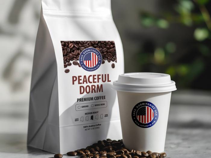 [Order Peaceful Dorm Coffee today and make a difference.]