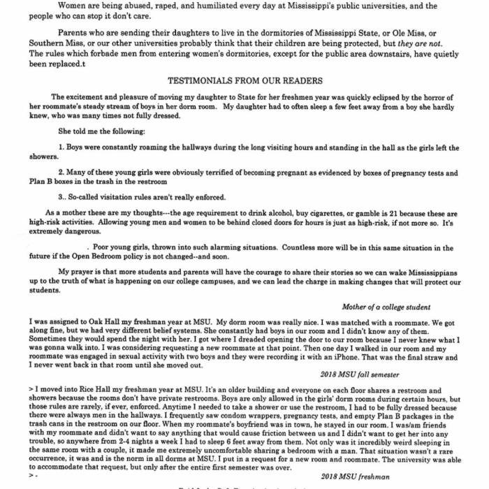 Letter published in Clarion Ledger February 2022 | Safe Dormitories Association Gallery Image